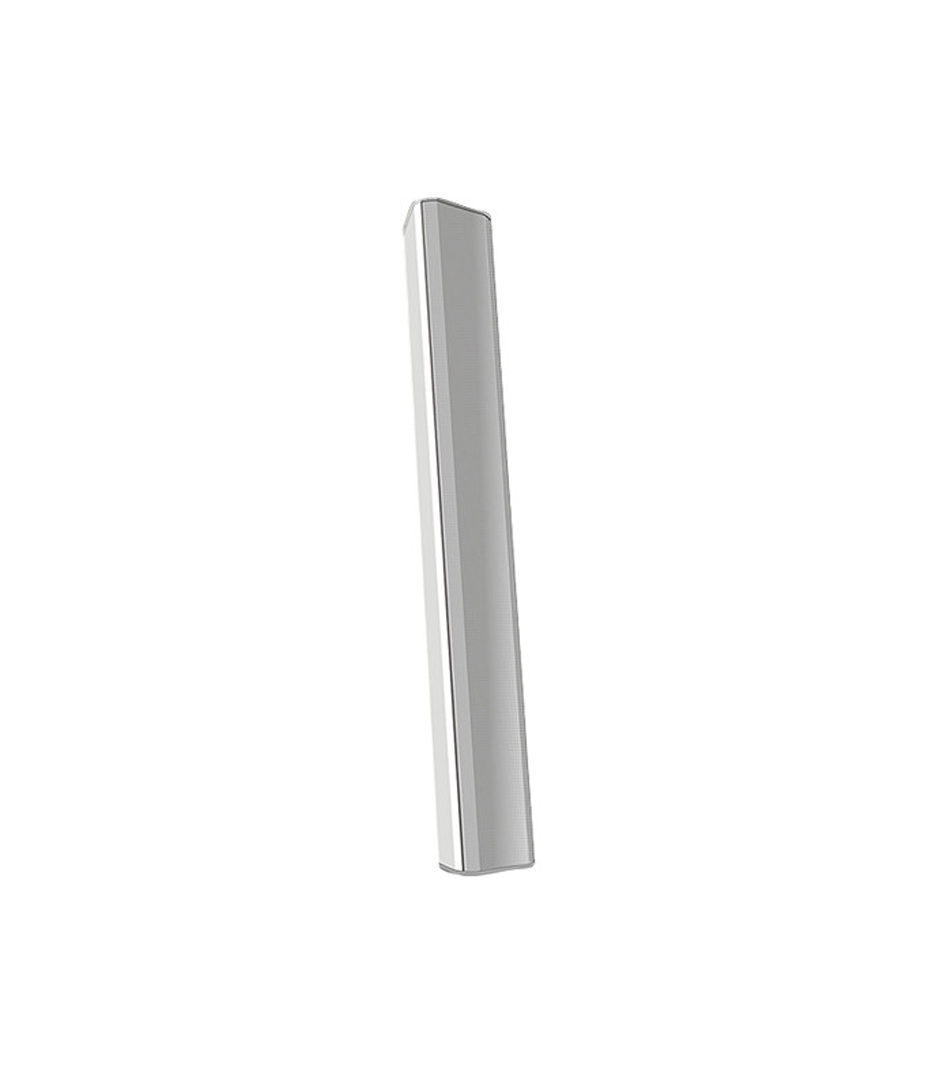 2.75 Fullrange x16 element column surface speaker 70100V transformer with 8 bypass 160 horizontal x selectable 1530 vertical coverage includes pantilt wall mount and input weather input cover. Color White.