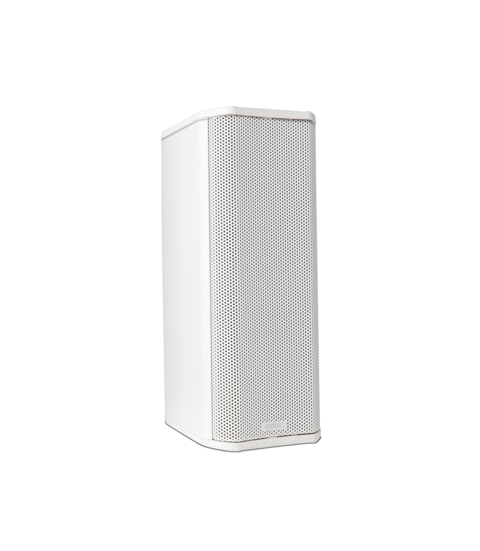 2.75 Fullrange x4 column surface speaker 30W 70100V transformer with 16 bypass 160 horizontal x 40 vertical coverage includes pantilt wall mount and input weather cover.Color White.
