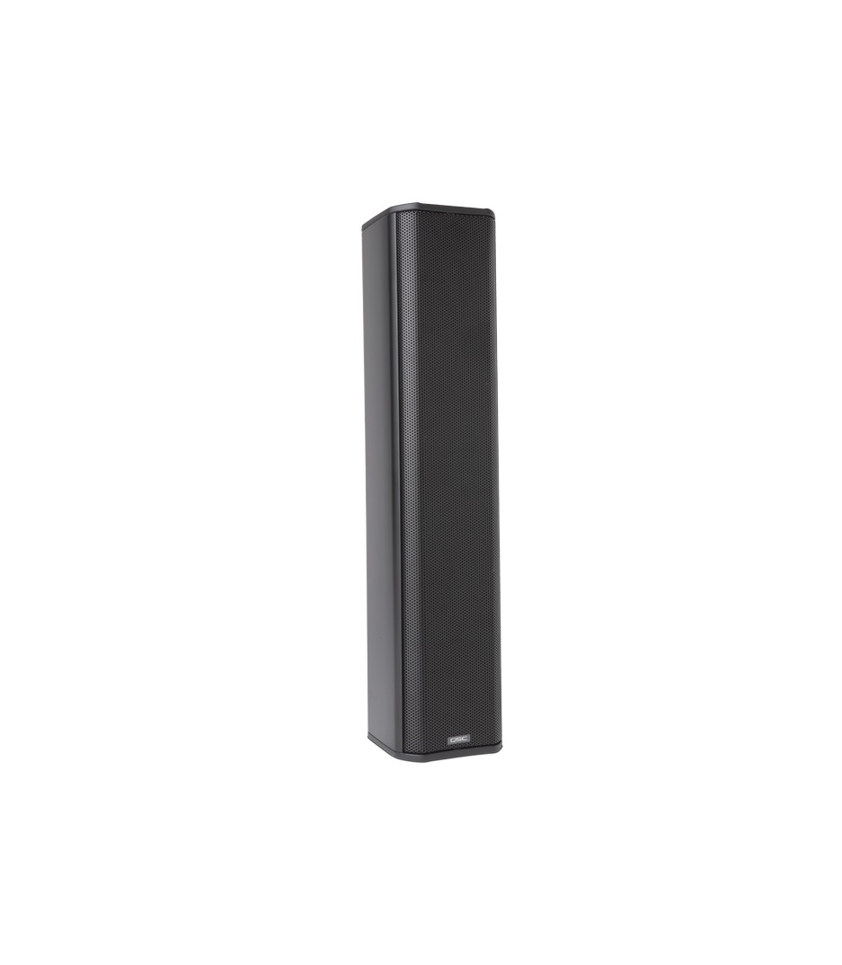 2.75 Fullrange x8 element column surface speaker 70100V transformer with 8 bypass 160 horizontal x 20 vertical coverage includes pantilt wall mount and input weather input cover. Color Black.