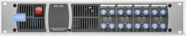 46-50 4 Zone Integrated Mixer/Amp