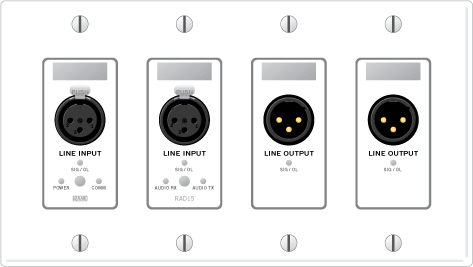 RAD15 – Dual XLR Line Inputs / Dual XLR Line Outputs