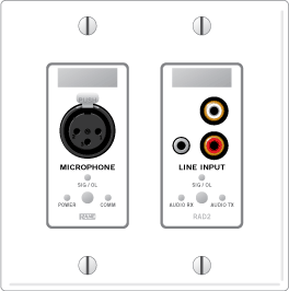 RAD2 – XLR Mic Input / Mini & RCA Mono’ed Line Input