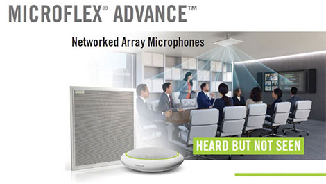 Shure shipping Microflex Advance ceiling and table microphones