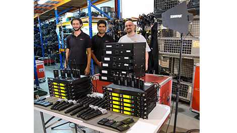 NMK Enterprises supplies eclipse Staging Services with UHF-R Shure Premier Wireless Technology