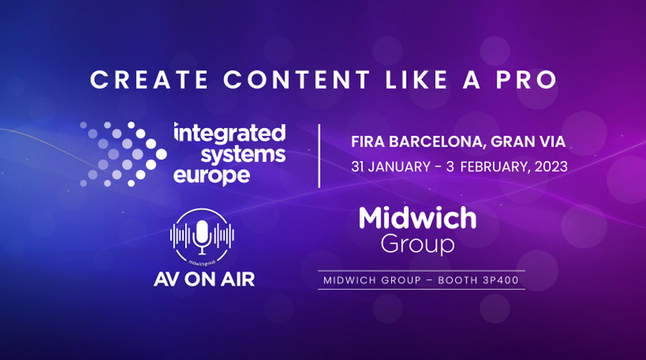 Recording space available on Midwich Group stand at ISE